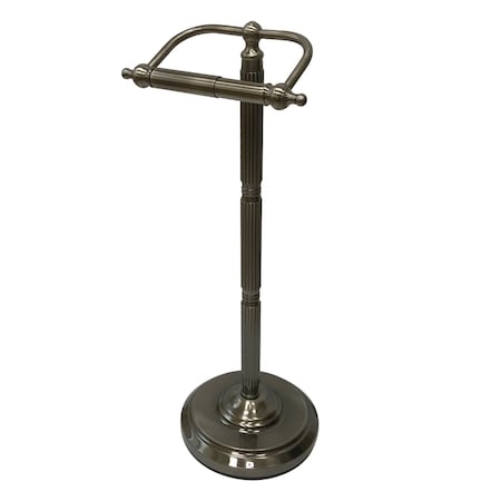 Kingston Brass CC2104 Georgian Freestanding Toilet Paper Holder, Black Stainless CC2104